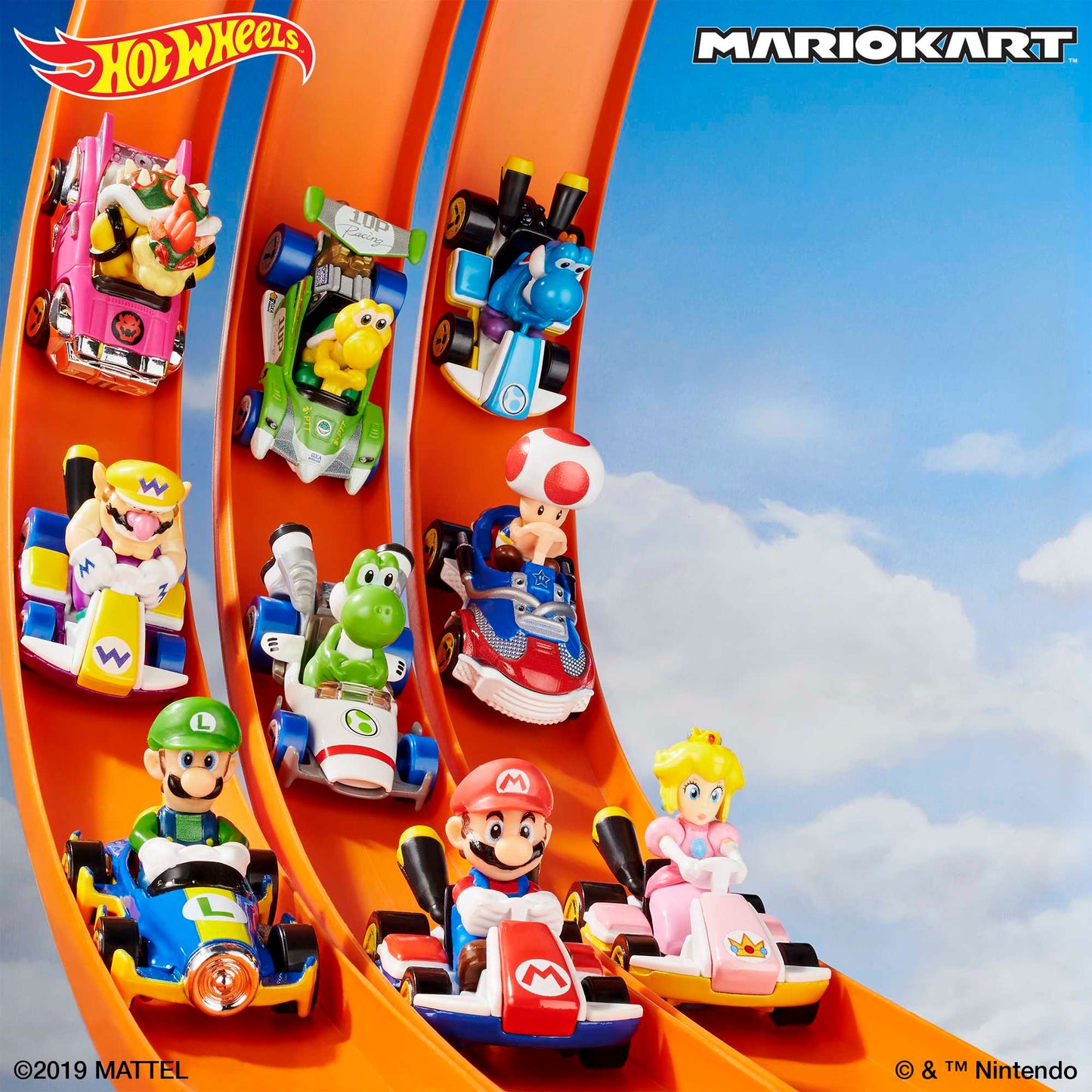 Hot Wheels Mario Kart Vehículo de Juguete Wario Estándar Kart